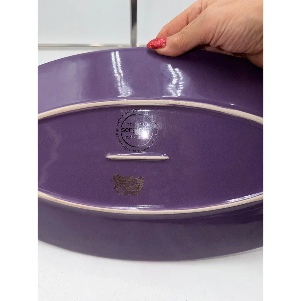 SengWare Purple Stoneware Oval Serving Platter Original SengWare Plate